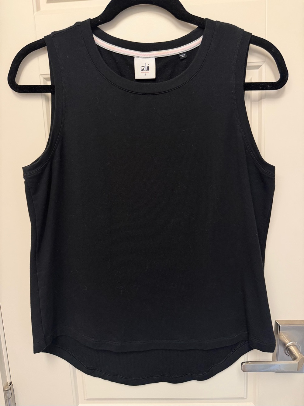 CAbi Black Sleeveless Crewneck Tank